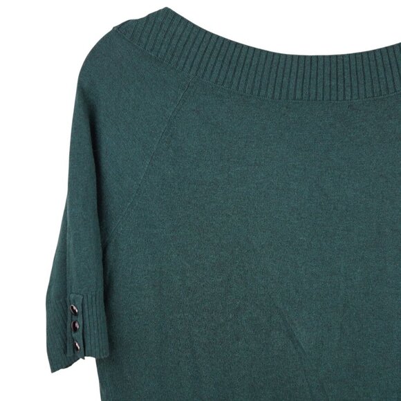 Banana Republic Womens Short Sleeve Sweater S Silk & Cotton Blend Green - Picture 7 of 7